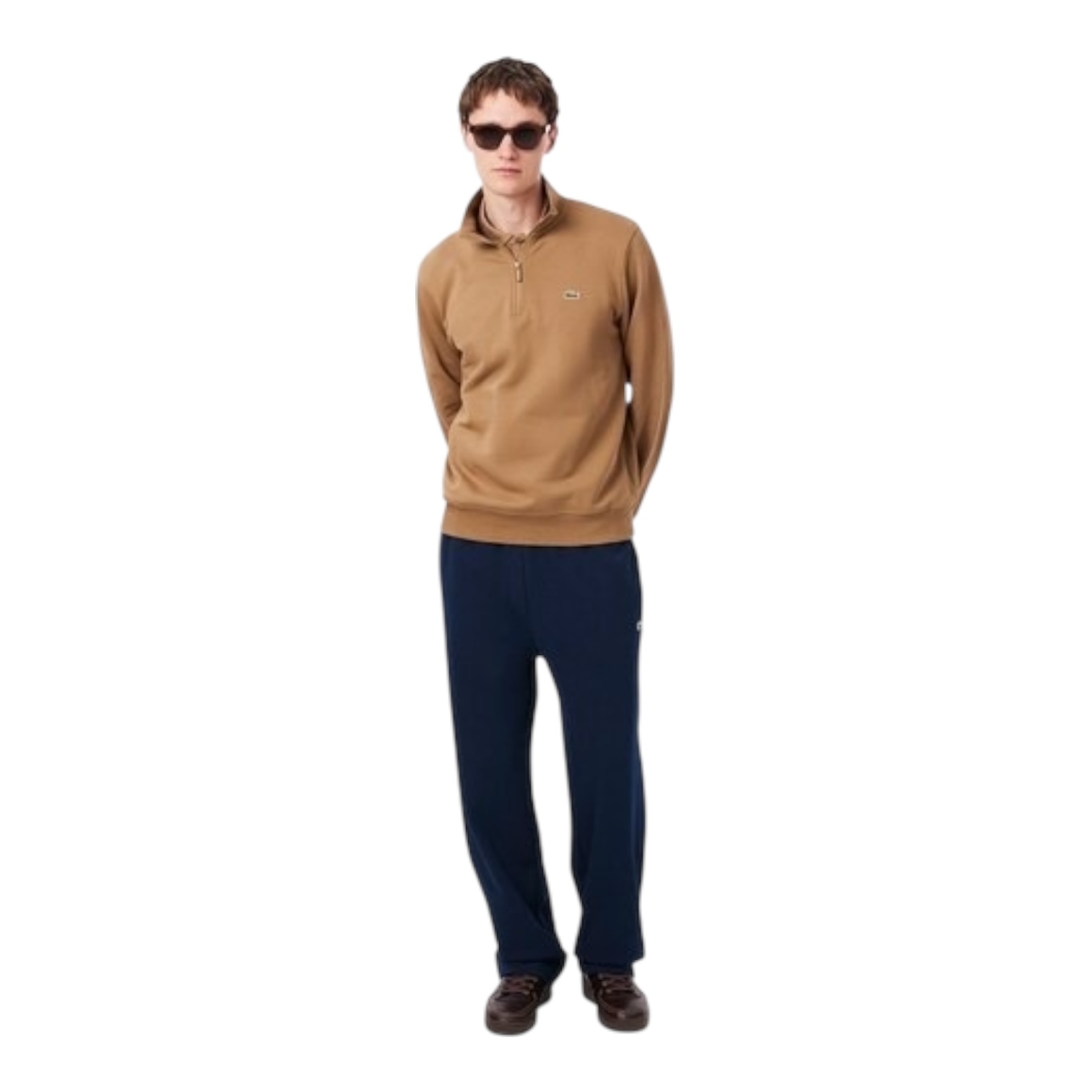 Lacoste Pantalon de survêtement molleton relaxed fit - Bleu Marine