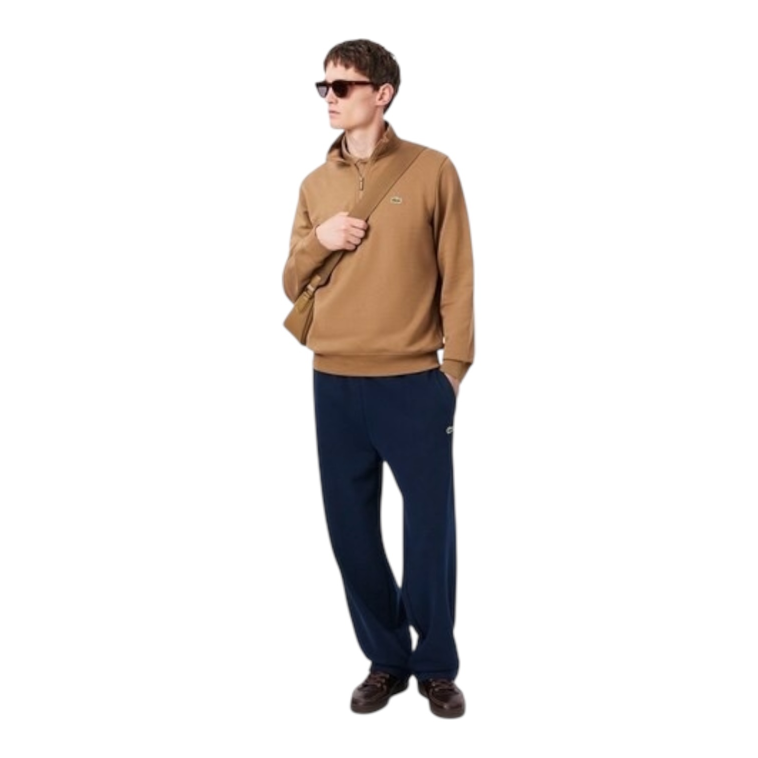 Lacoste Pantalon de survêtement molleton relaxed fit - Bleu Marine