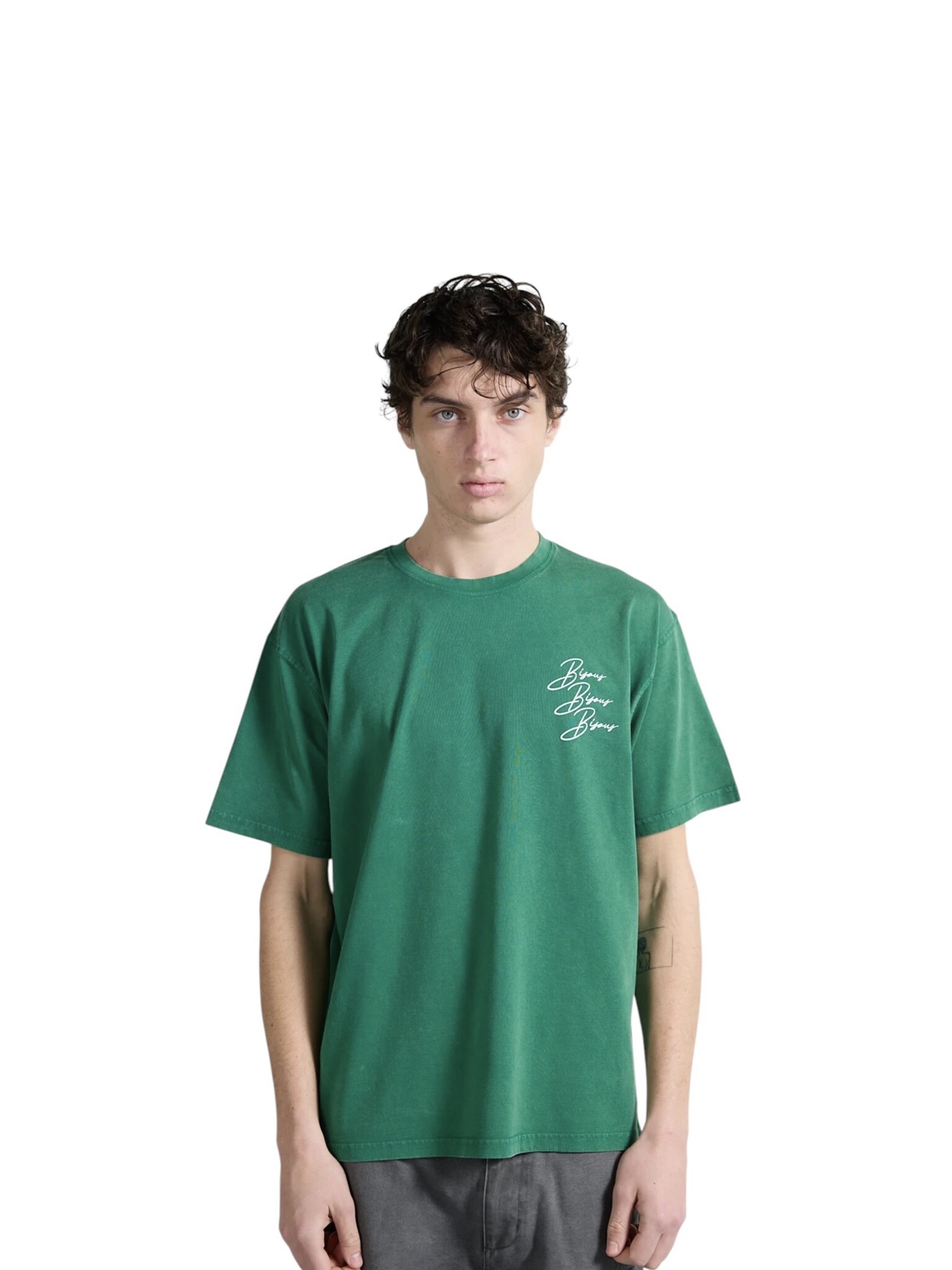 Bisous Skateboards Cigarette T-Shirt - Forest