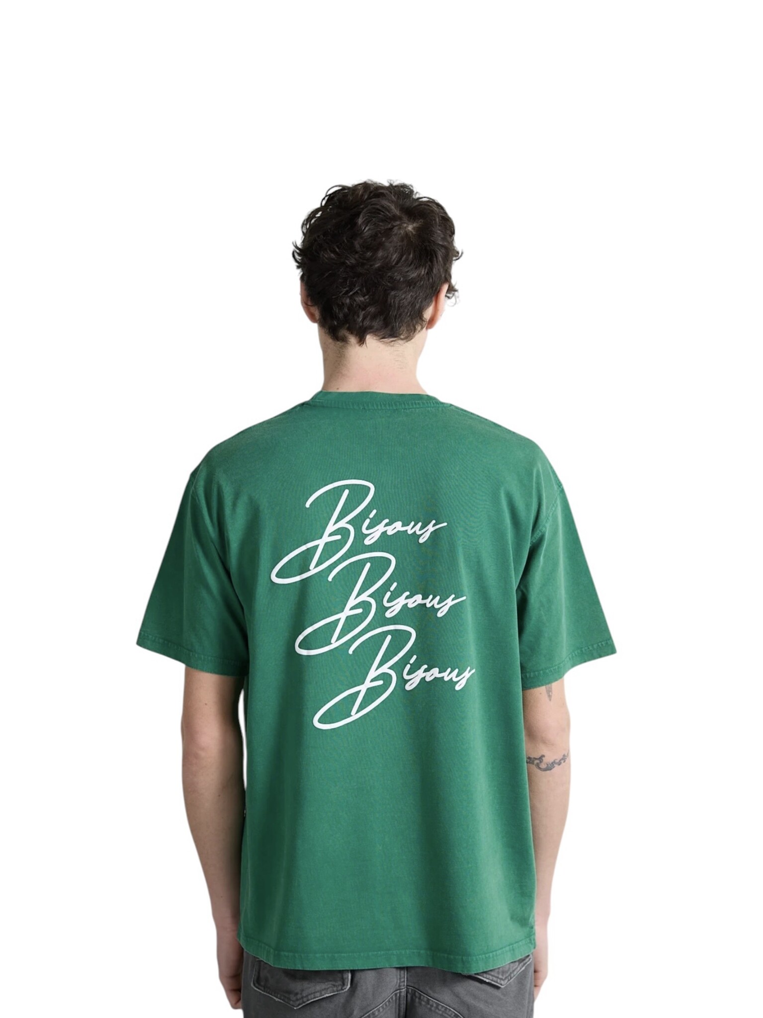 Bisous Skateboards Cigarette T-Shirt - Forest