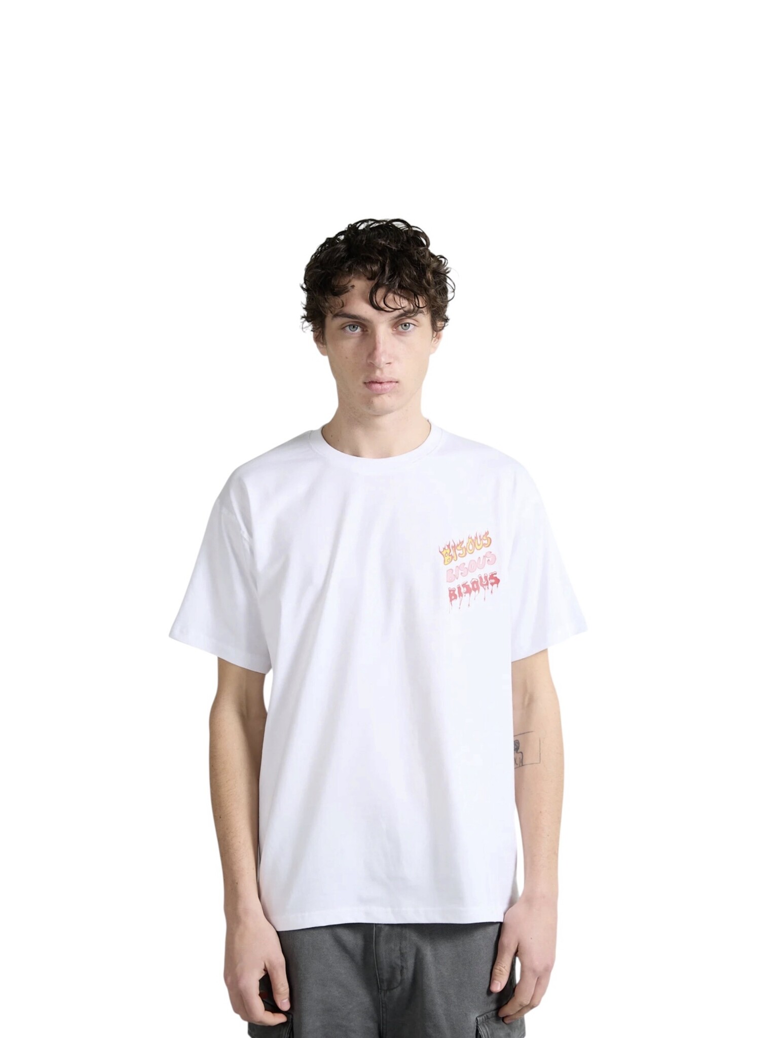 Bisous Skateboards Hot Bisous Blood T-Shirt - White