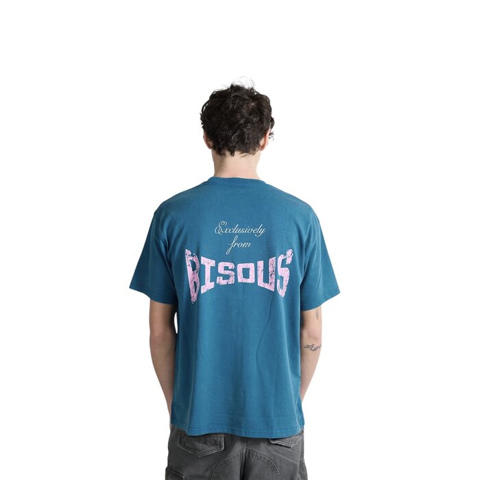 Bisous Skateboards Banzai T-Shirt - Petrol Blue