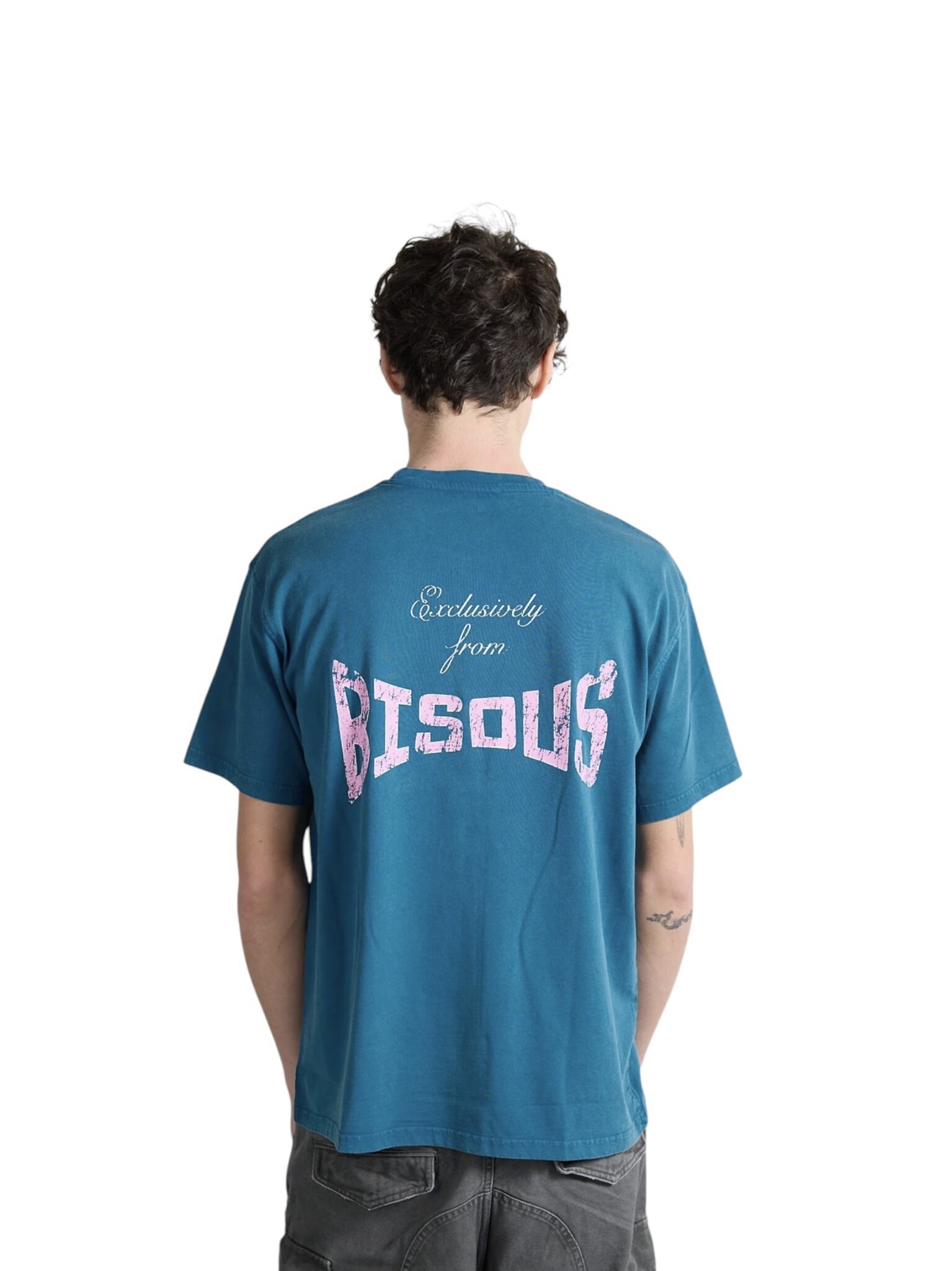 Bisous Skateboards Banzai T-Shirt - Petrol Blue