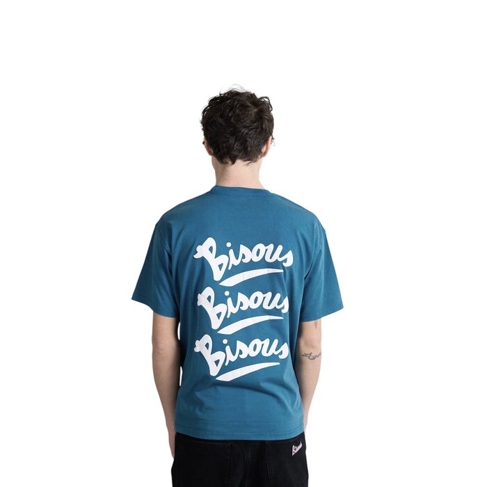 Bisous Skateboards Gianni T-Shirt - Petrol Blue