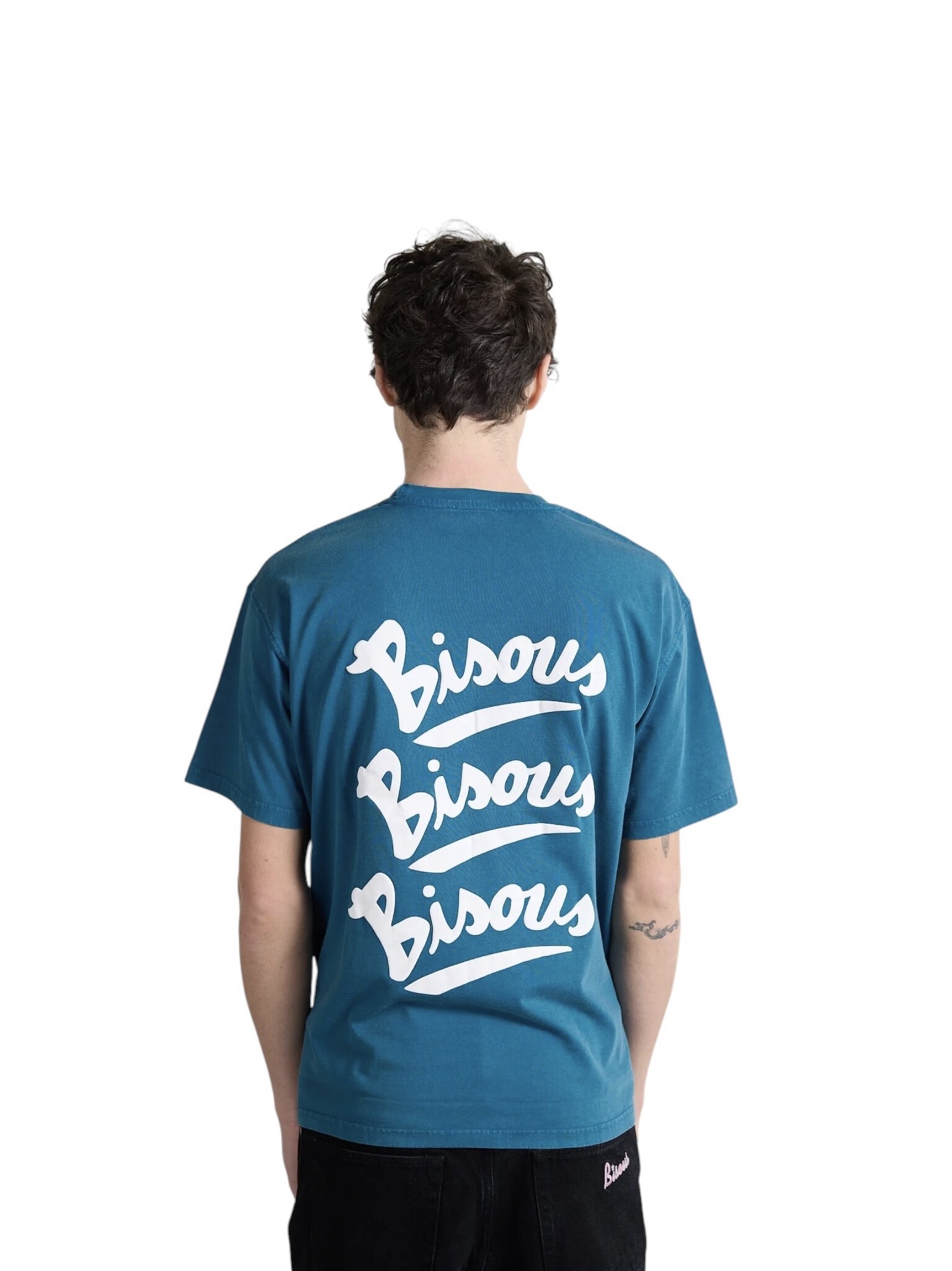 Bisous Skateboards Gianni T-Shirt - Petrol Blue