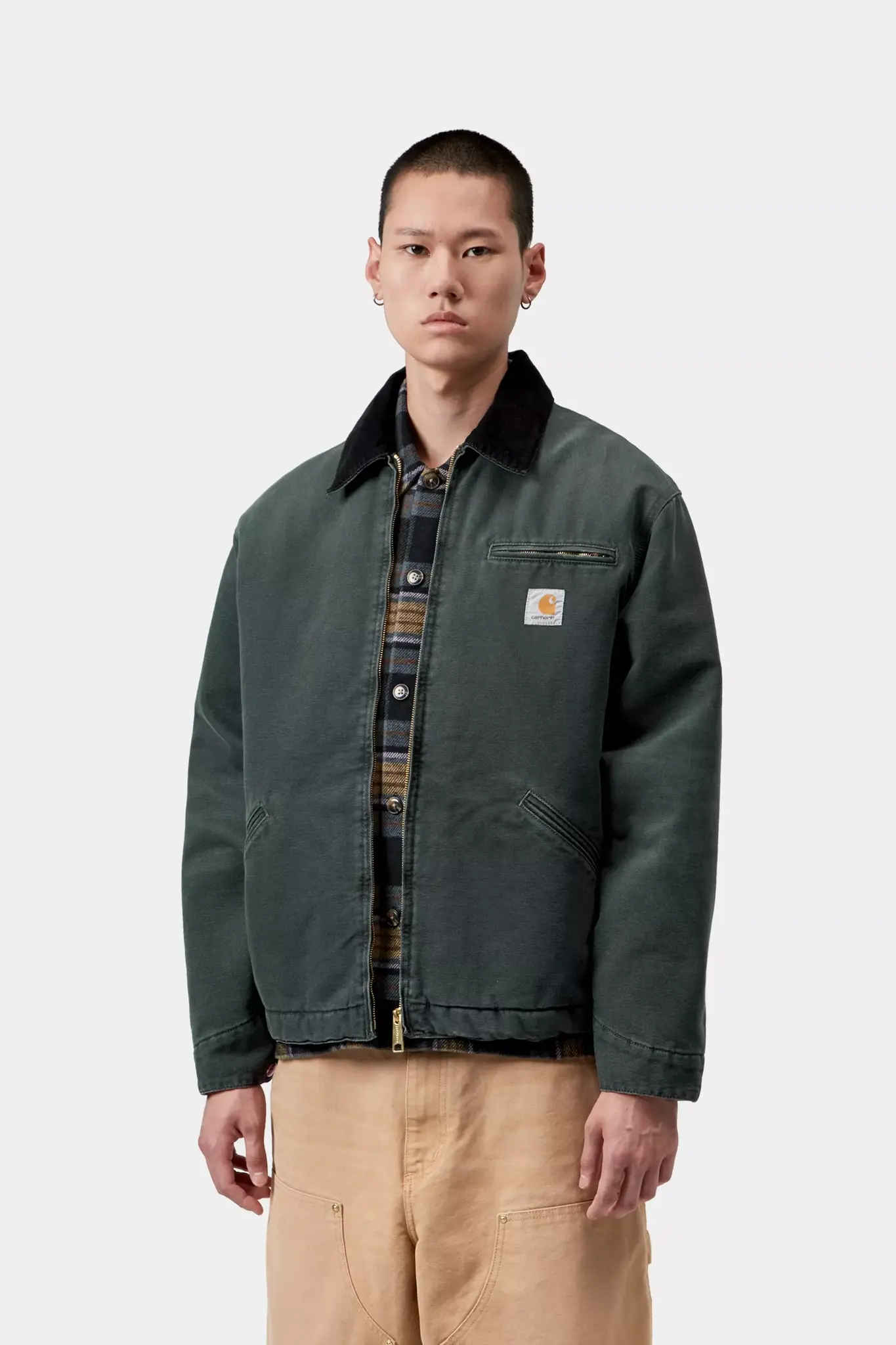 Carhartt WIP OG Detroit Jacket - Raven/Black (Stone Canvas)