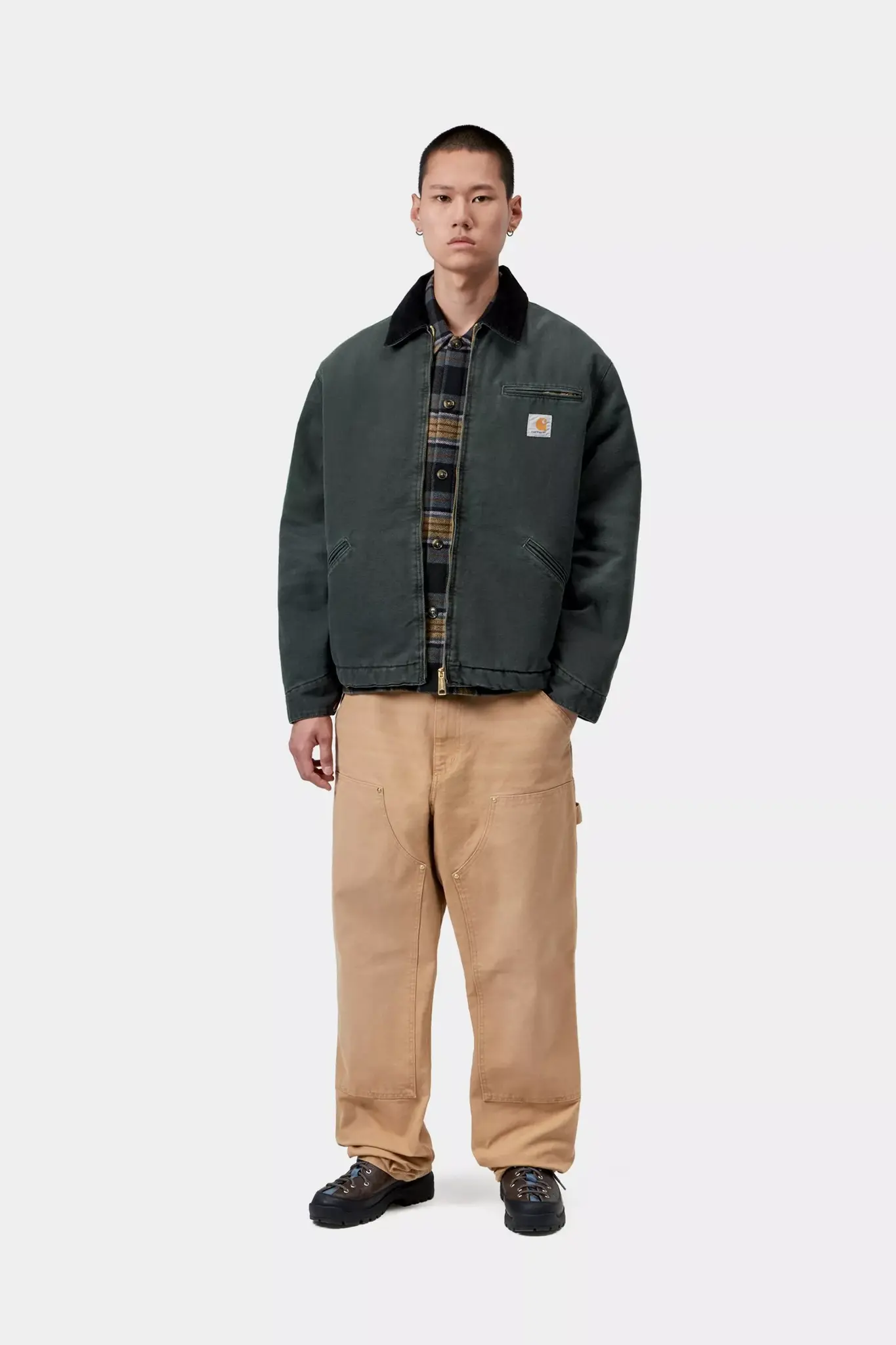 Carhartt WIP OG Detroit Jacket - Raven/Black (Stone Canvas)