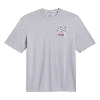 Adidas Skateboarding Gonzalez Not Amused Tee - Halo Silver/Shadow Red