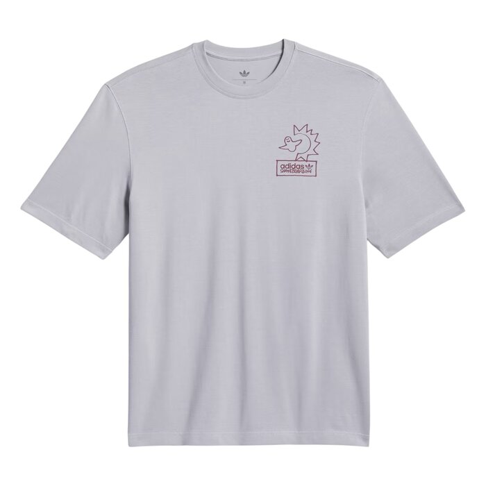 Adidas Skateboarding Gonzalez Not Amused Tee - Halo Silver/Shadow Red