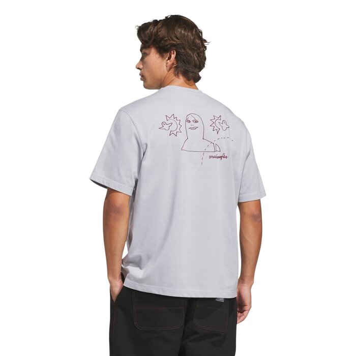 Adidas Skateboarding Gonzalez Not Amused Tee - Halo Silver/Shadow Red
