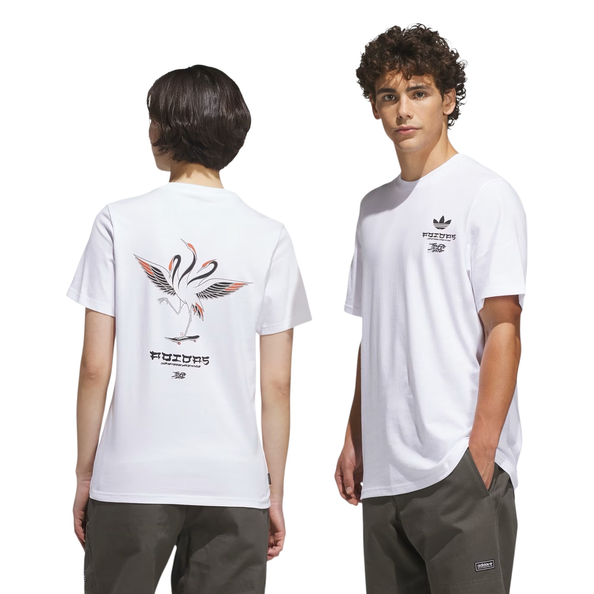 Adidas Skateboarding Temple Of Skate Crane Tee - White