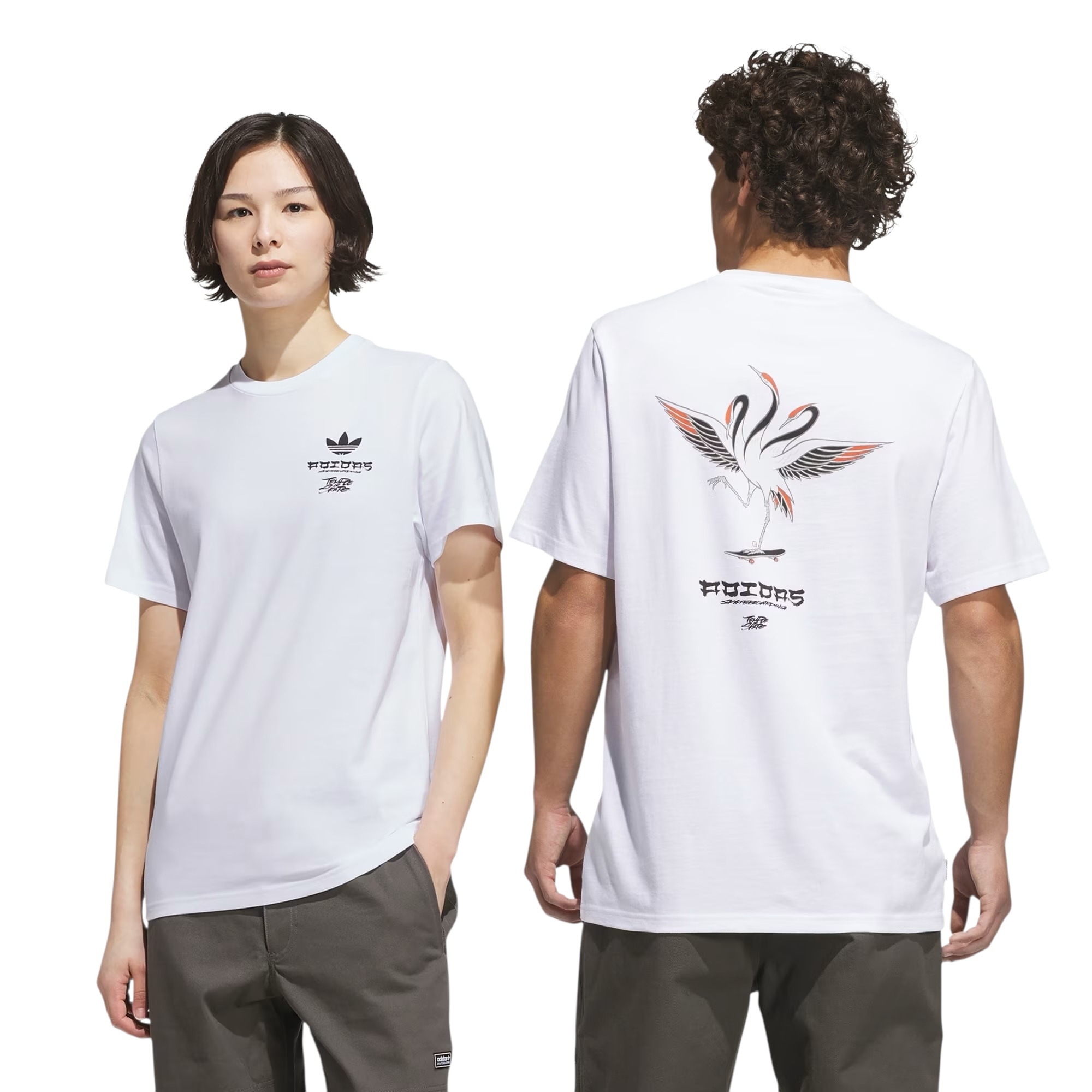 Adidas Skateboarding Temple Of Skate Crane Tee - White