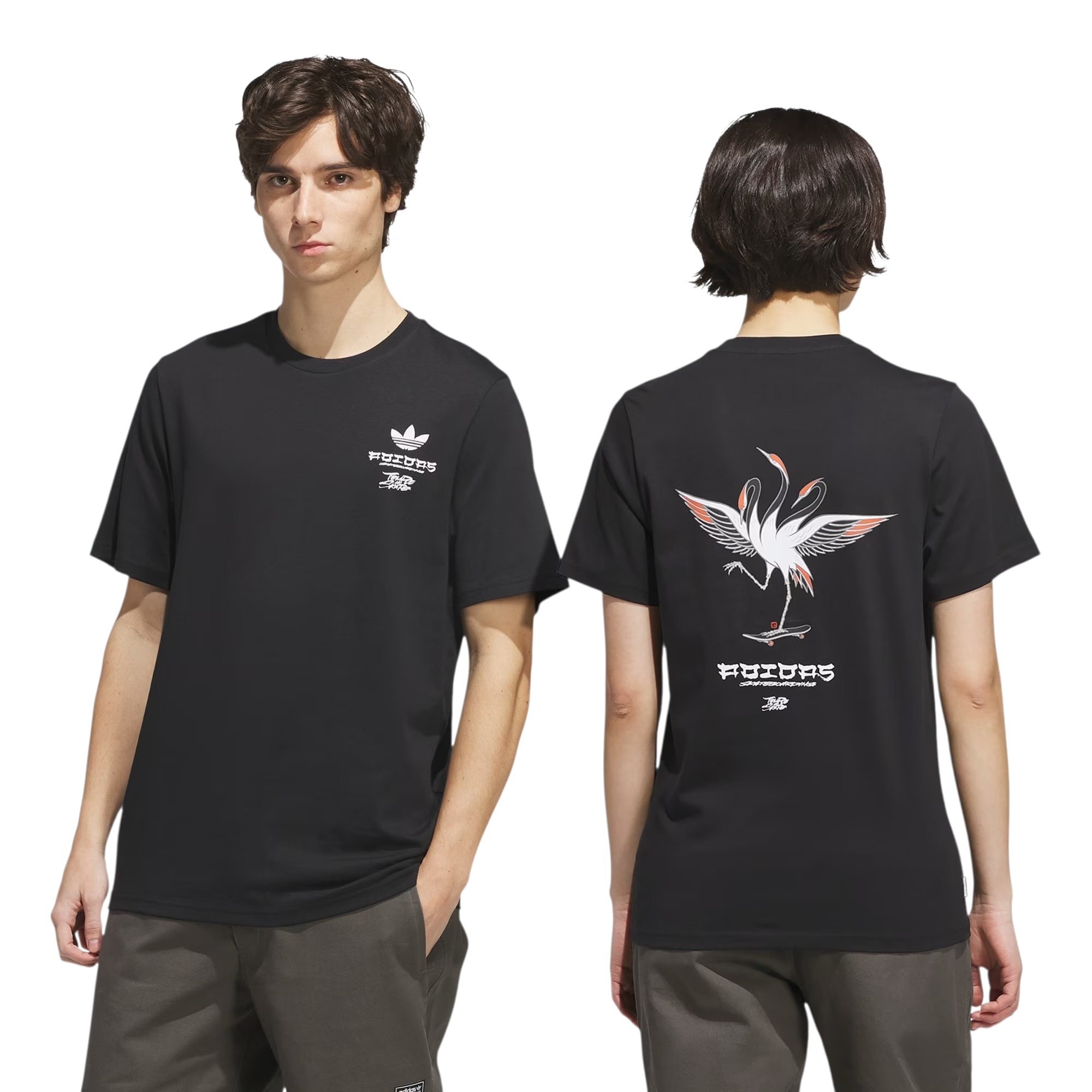 Adidas Skateboarding Temple Of Skate Crane Tee - Black