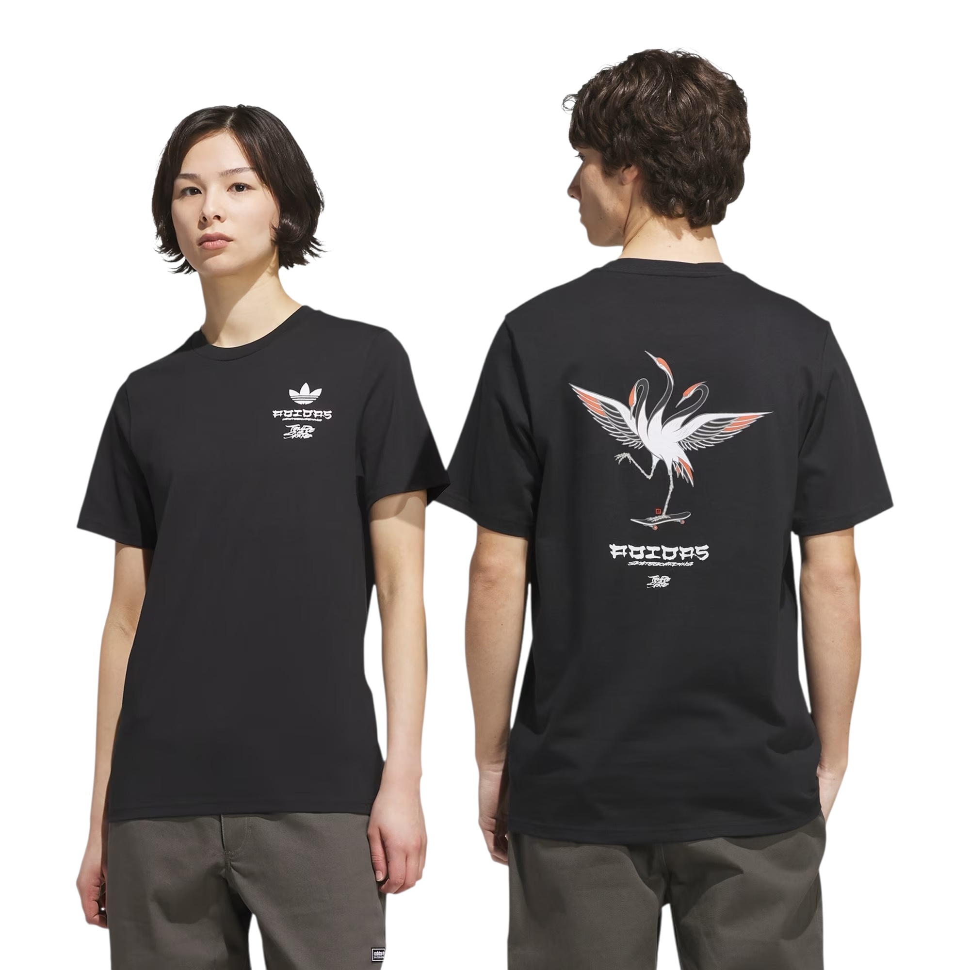 Adidas Skateboarding Temple Of Skate Crane Tee - Black