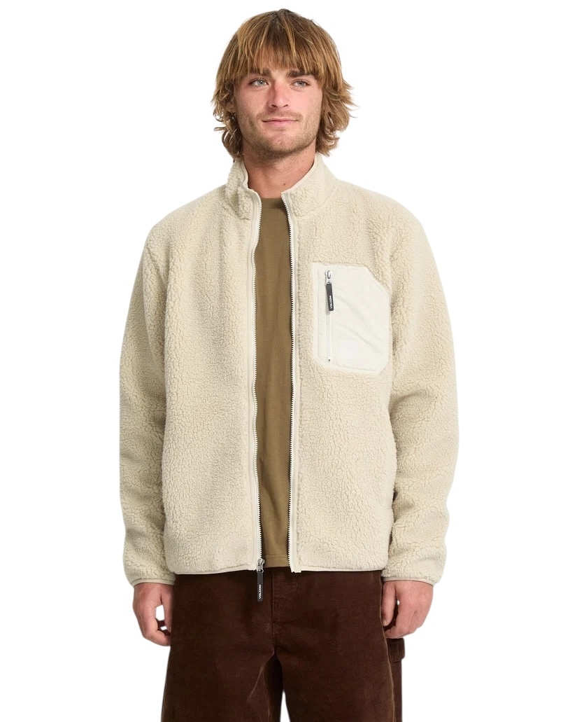 Volcom Muzzer Fuzzar Zip - Stone