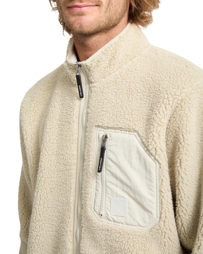 Volcom Muzzer Fuzzar Zip - Stone