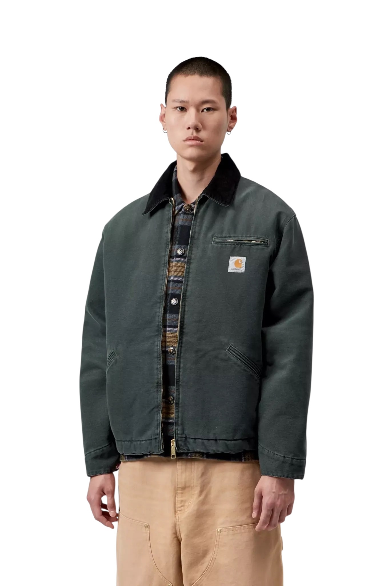 Carhartt WIP OG Detroit Jacket - Raven/Black (Stone Canvas)