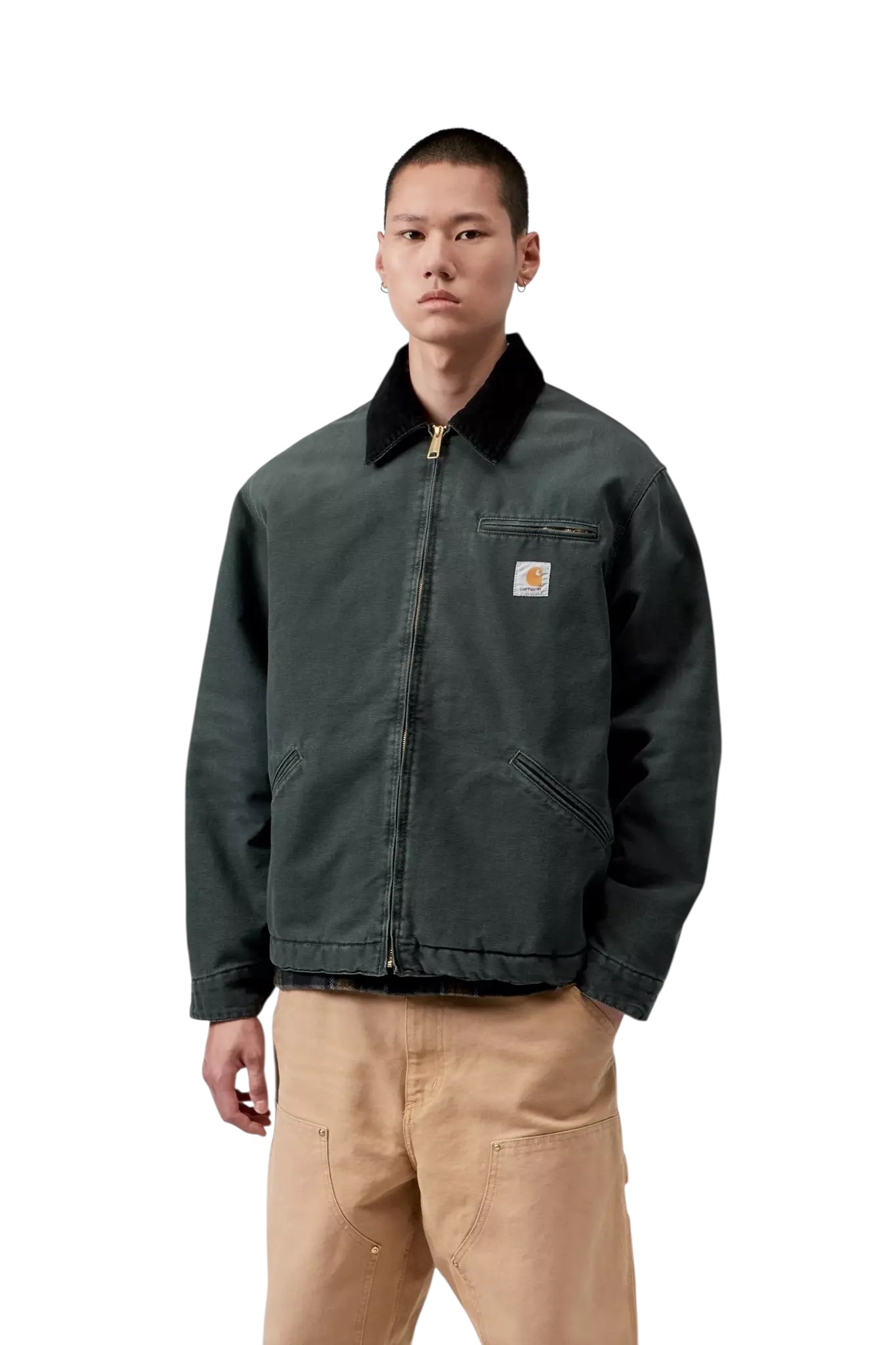 Carhartt WIP OG Detroit Jacket - Raven/Black (Stone Canvas)
