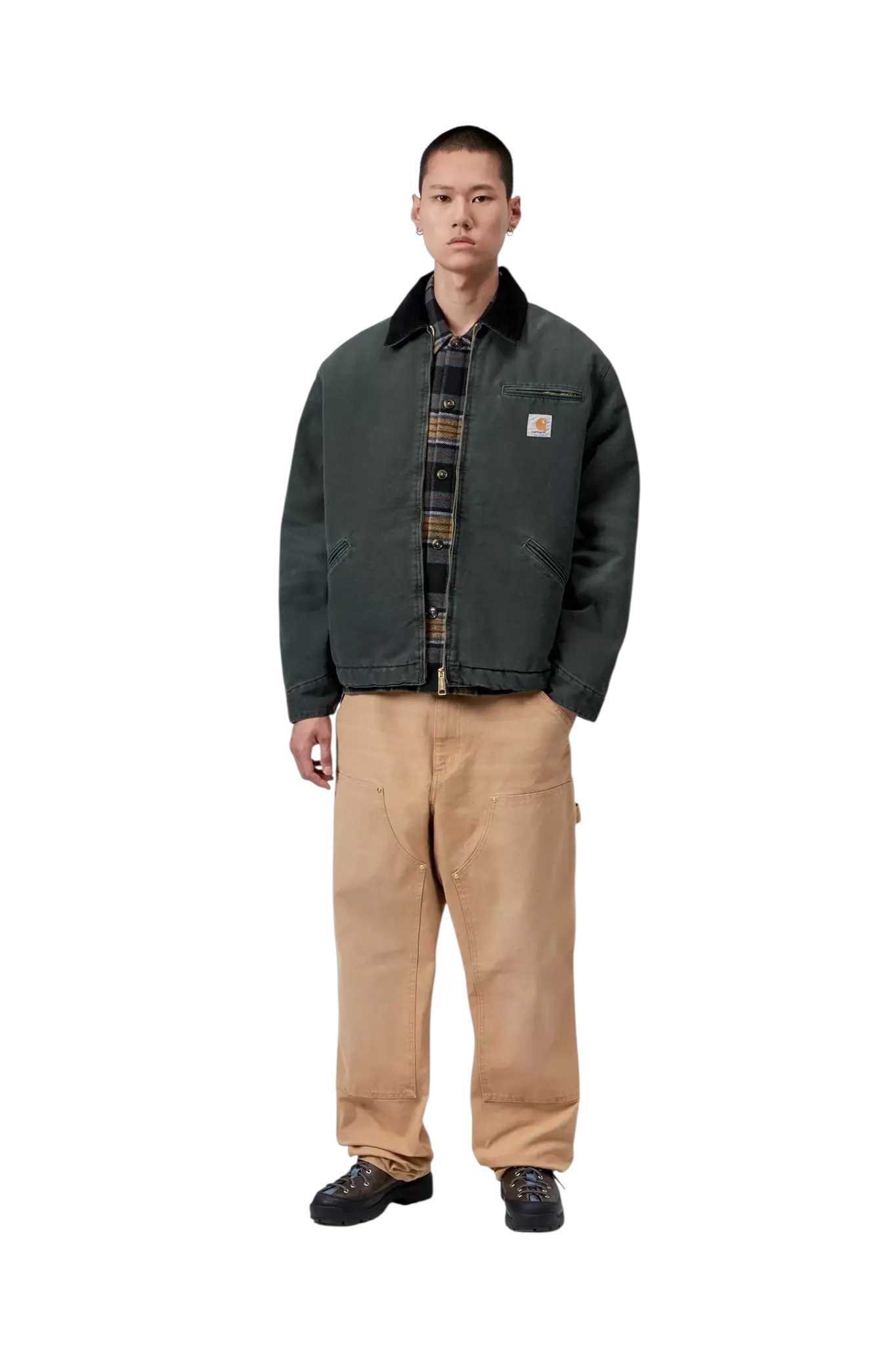 Carhartt WIP OG Detroit Jacket - Raven/Black (Stone Canvas)