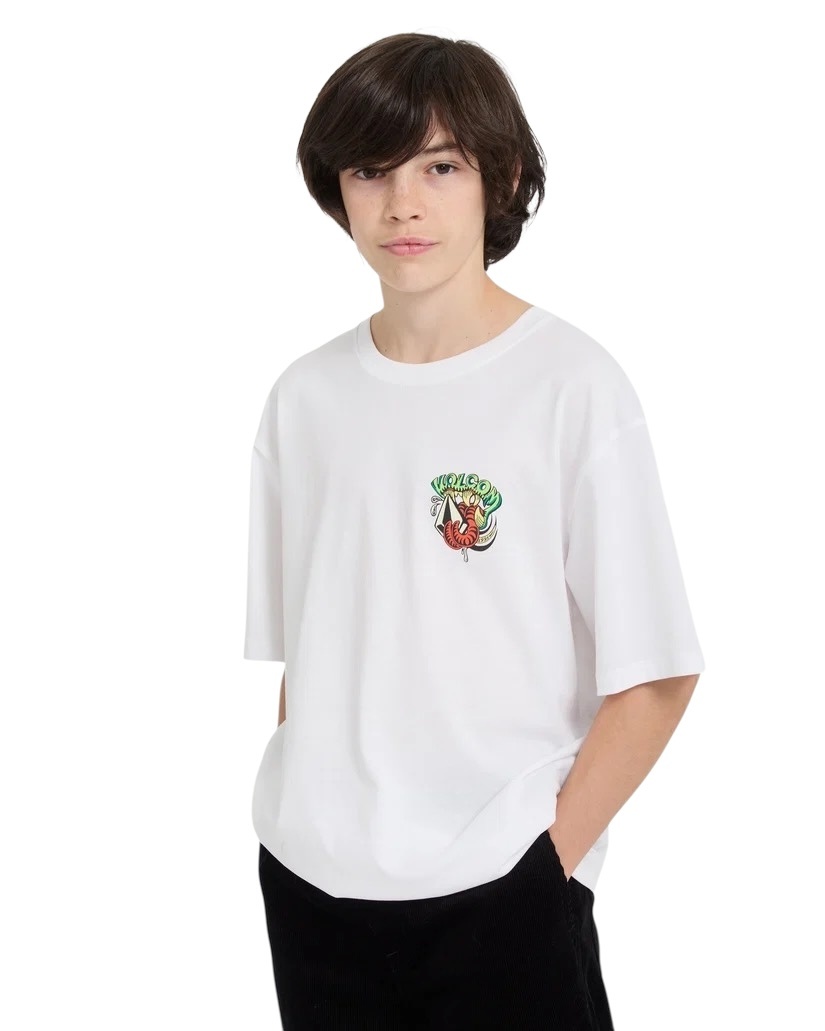 Volcom Snaky S/S T-Shirt (Youth) - White
