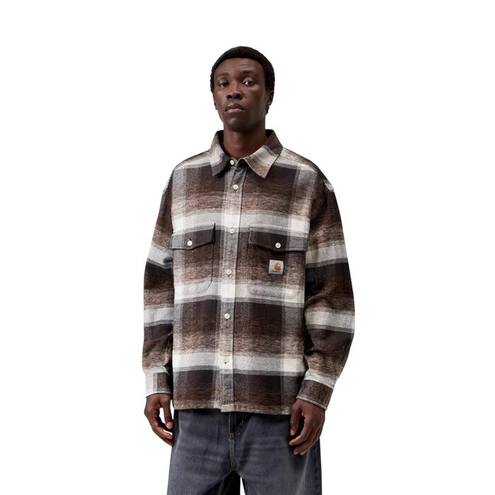 Carhartt WIP L/S Esterson Shirt - Esterson Check/Tobacco
