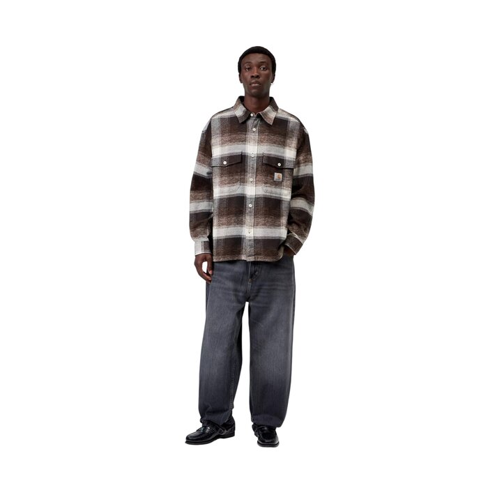 Carhartt WIP L/S Esterson Shirt - Esterson Check/Tobacco