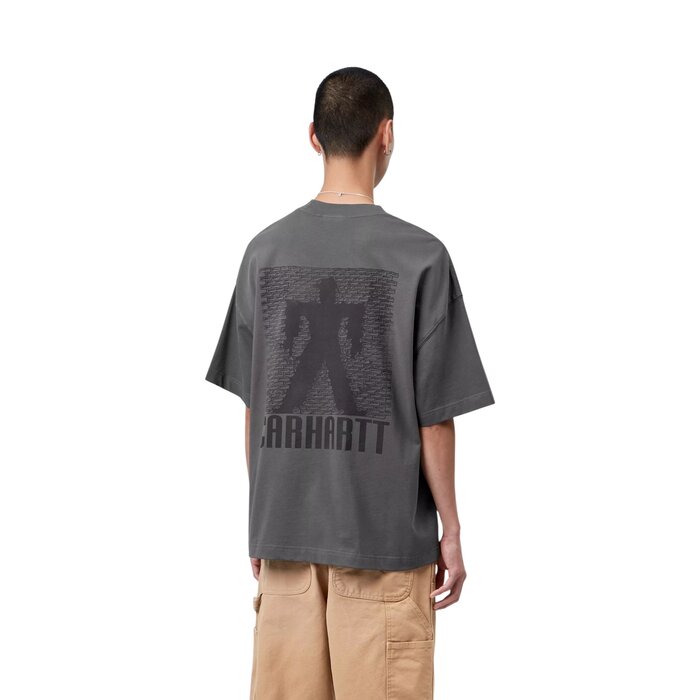 Carhartt WIP S/S Bricky Man T-Shirt - Soot Stone Dyed