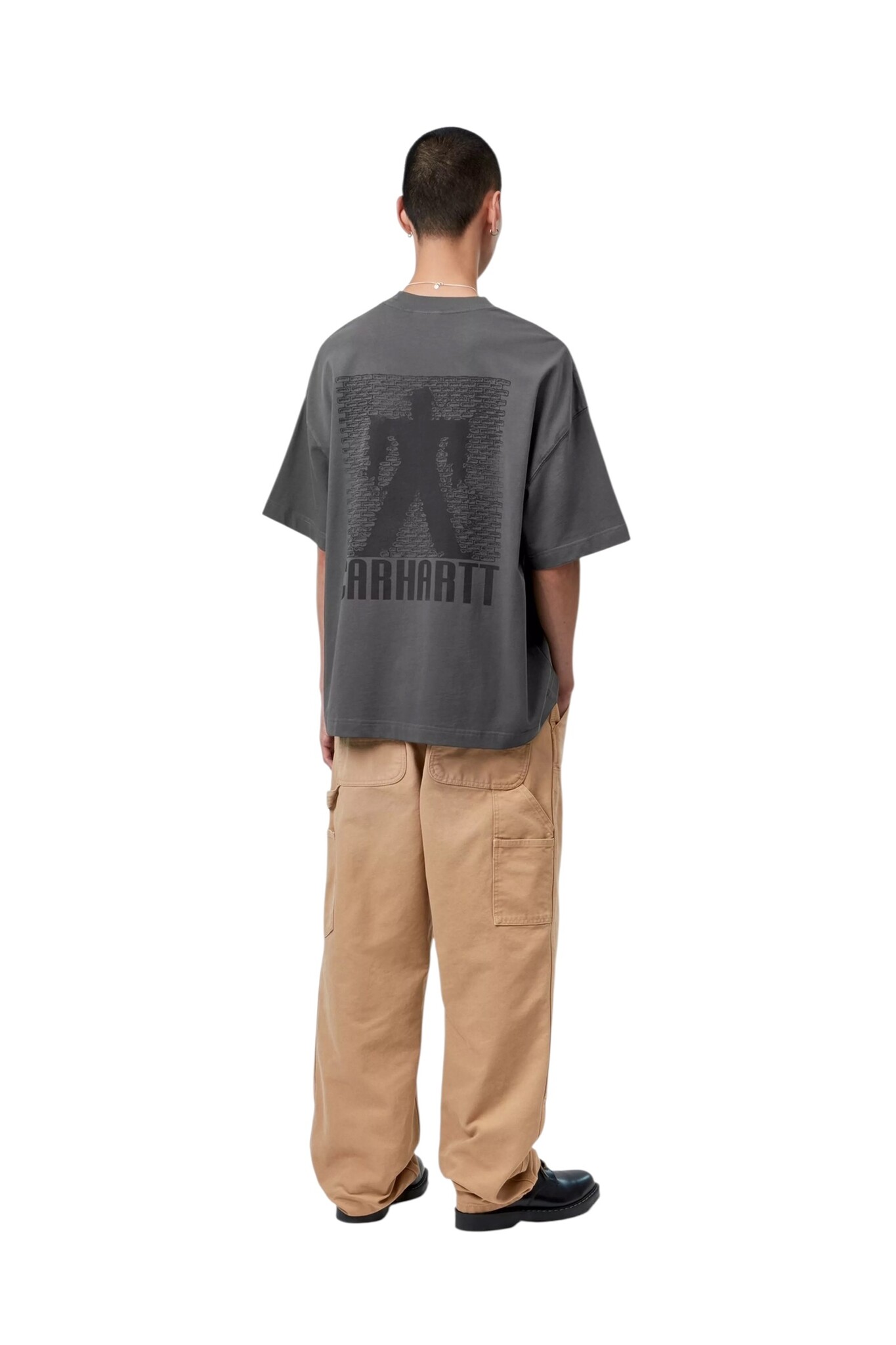 Carhartt WIP S/S Bricky Man T-Shirt - Soot Stone Dyed