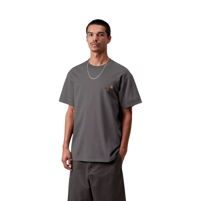 Carhartt WIP S/S American Script T-Shirt - Graphite