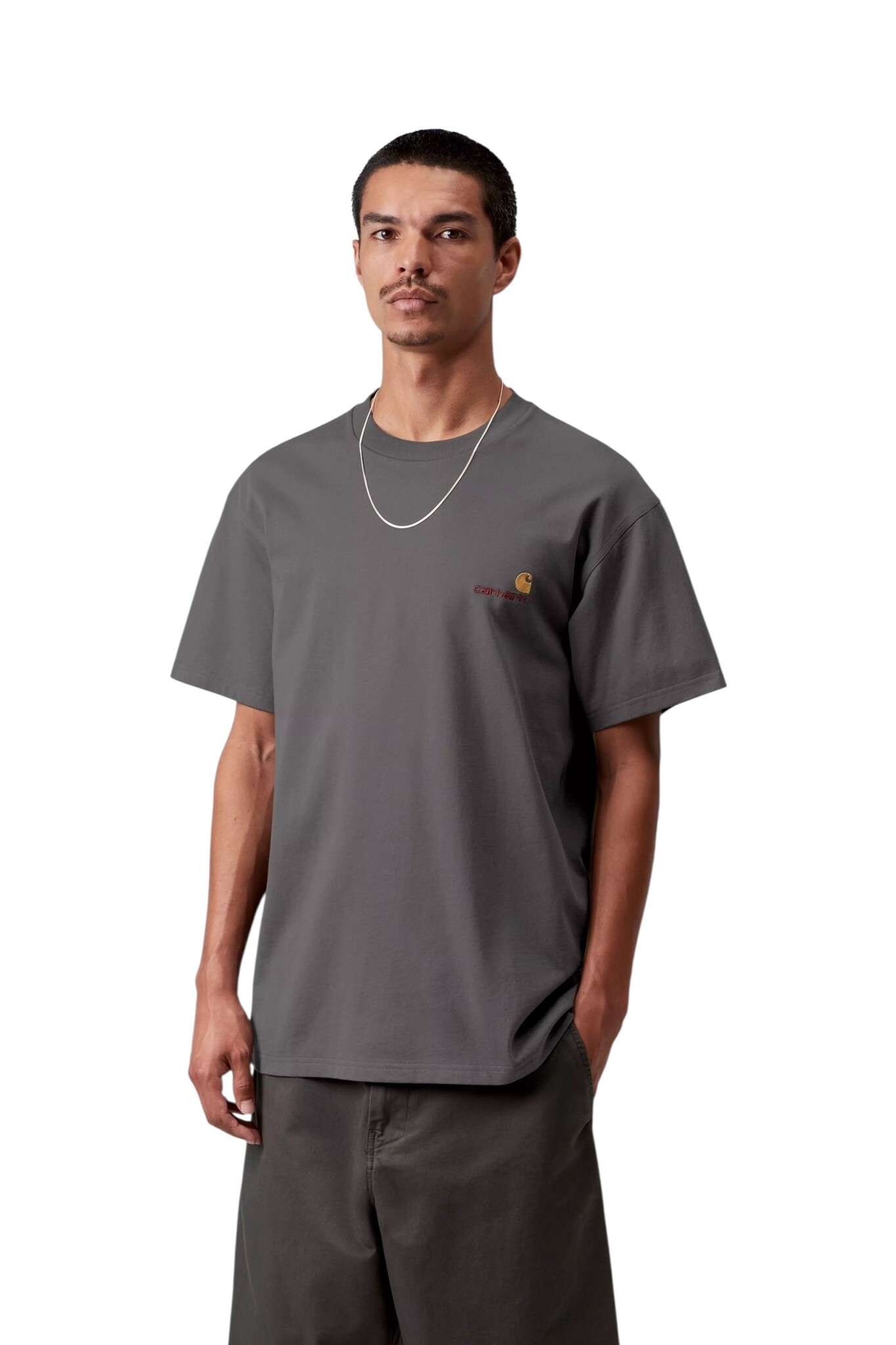 Carhartt WIP S/S American Script T-Shirt - Graphite