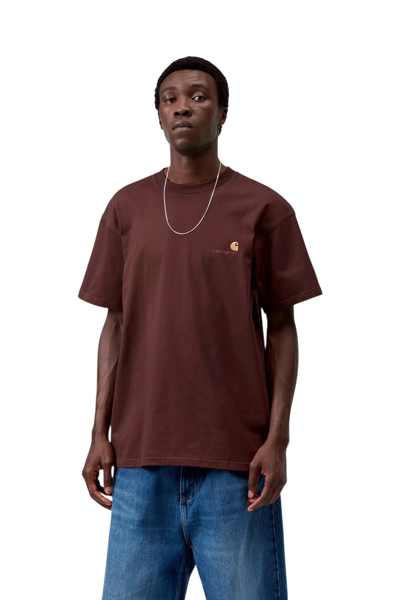Carhartt WIP S/S American Script T-Shirt - Amarone