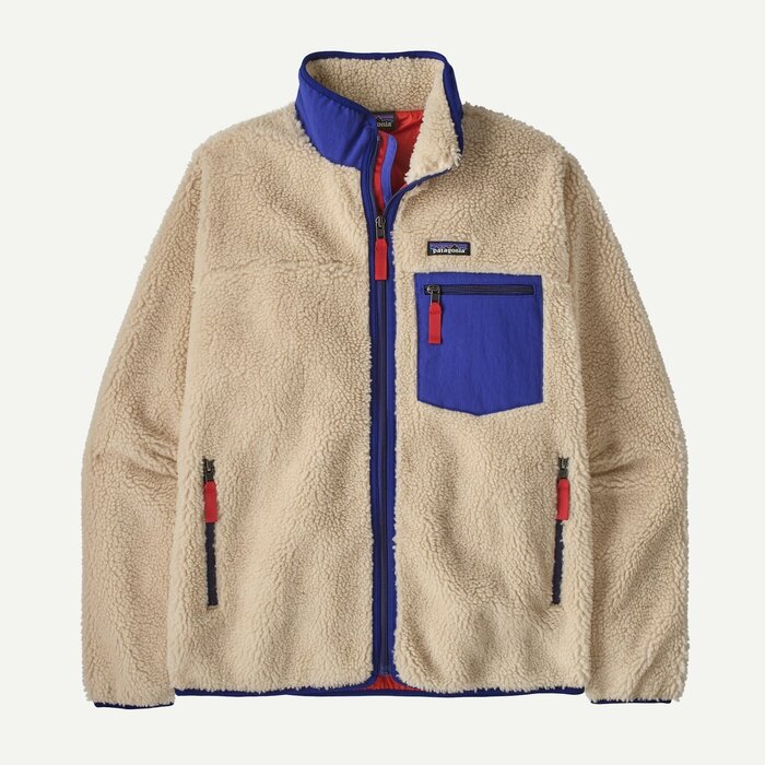 Patagonia M's Classic Retro X Jkt- Dark Natural/Cobalt Blue