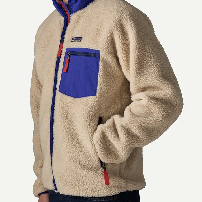 Patagonia M's Classic Retro X Jkt- Dark Natural/Cobalt Blue
