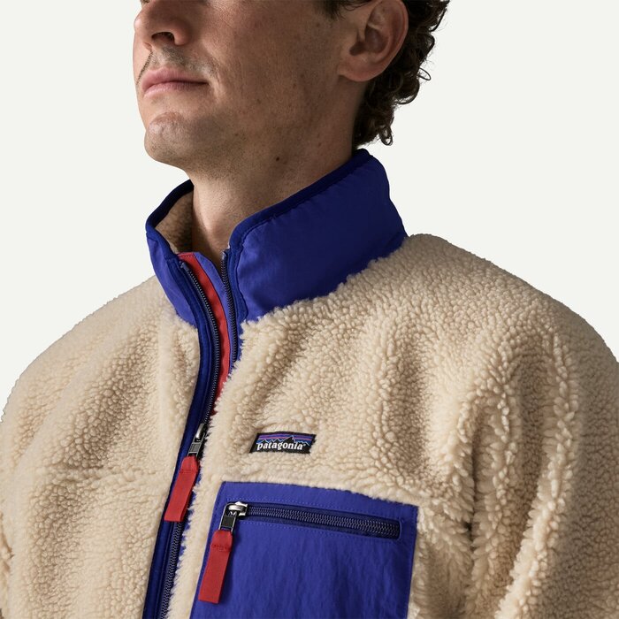 Patagonia M's Classic Retro X Jkt- Dark Natural/Cobalt Blue