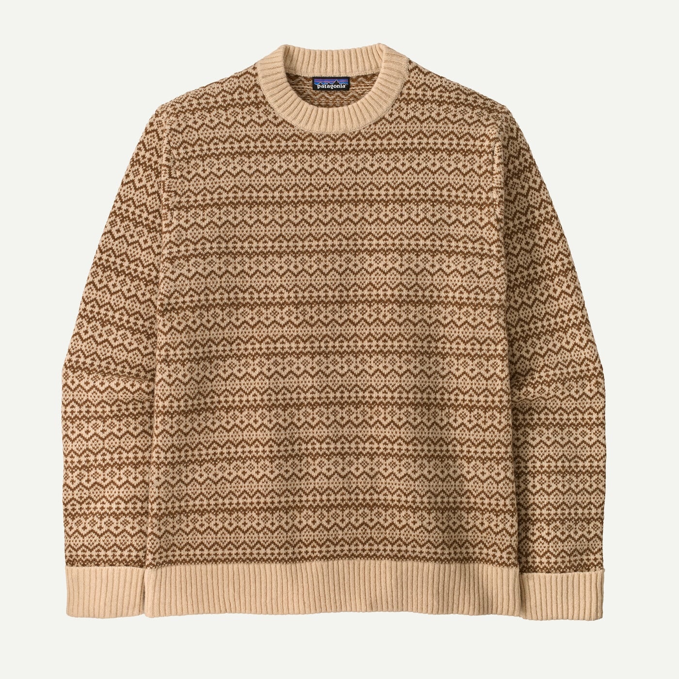 Patagonia M's Recycled Wool-Blend Sweater - Snow Snail/Natural