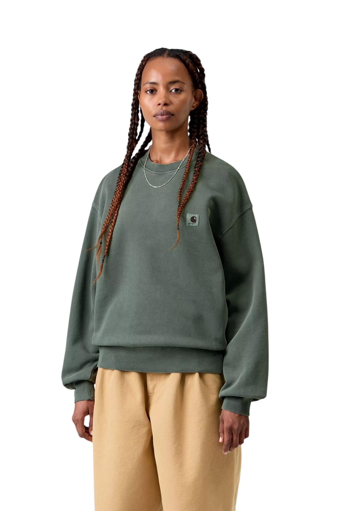 Carhartt WIP W' Nelson Sweatshirt - Dark Scarab(Garment Dyed)