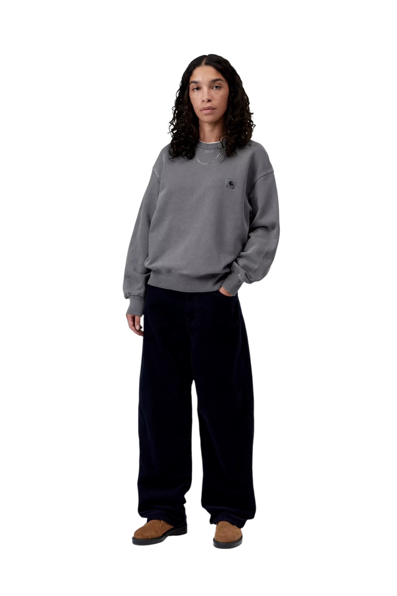 Carhartt WIP W' Nelson Sweatshirt - Styx(Garment Dyed)