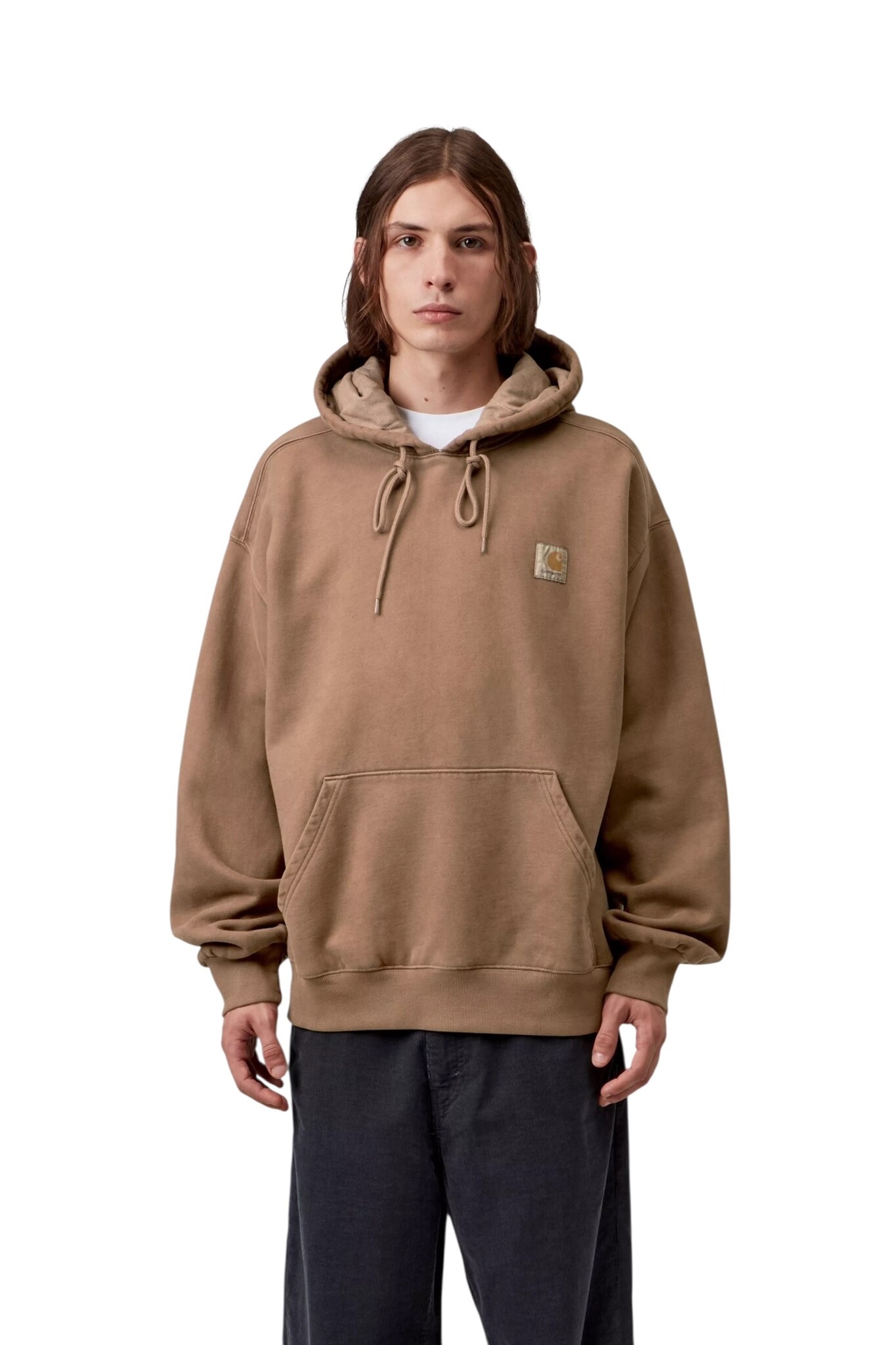 Carhartt WIP Hooded Vista Sweat - WIP H. Brown (Garment Dyed)