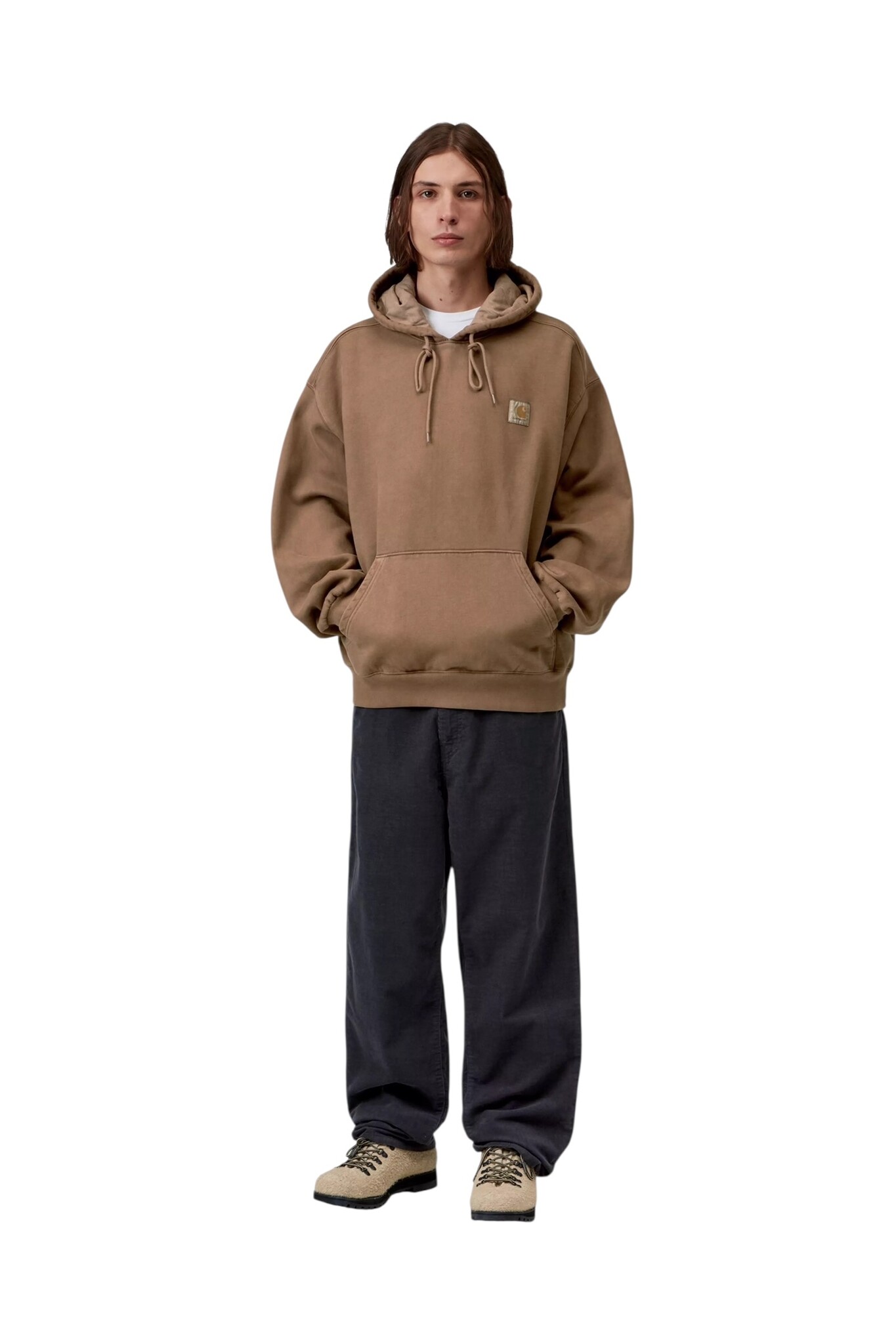 Carhartt WIP Hooded Vista Sweat - WIP H. Brown (Garment Dyed)