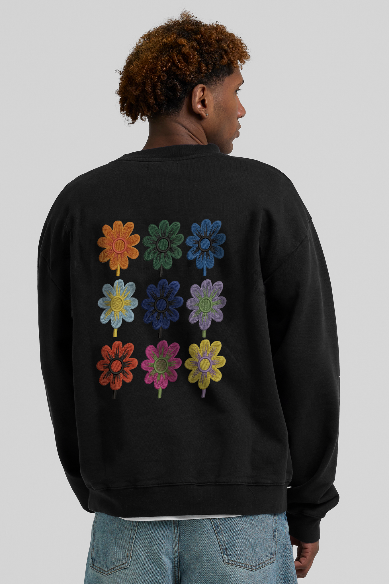 Arbor Antwerp Nine Flowers Crewneck - Black
