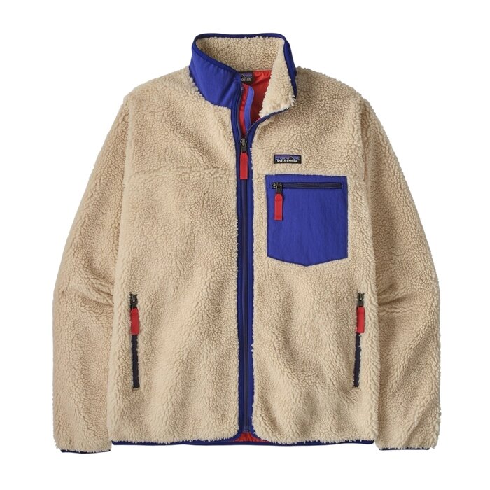 Patagonia M's Classic Retro X Jkt- Dark Natural/Cobalt Blue
