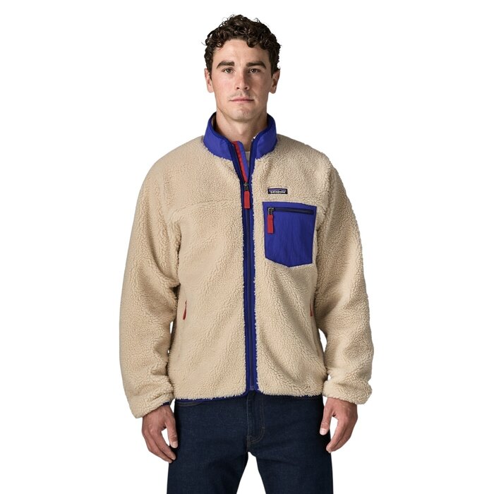 Patagonia M's Classic Retro X Jkt- Dark Natural/Cobalt Blue
