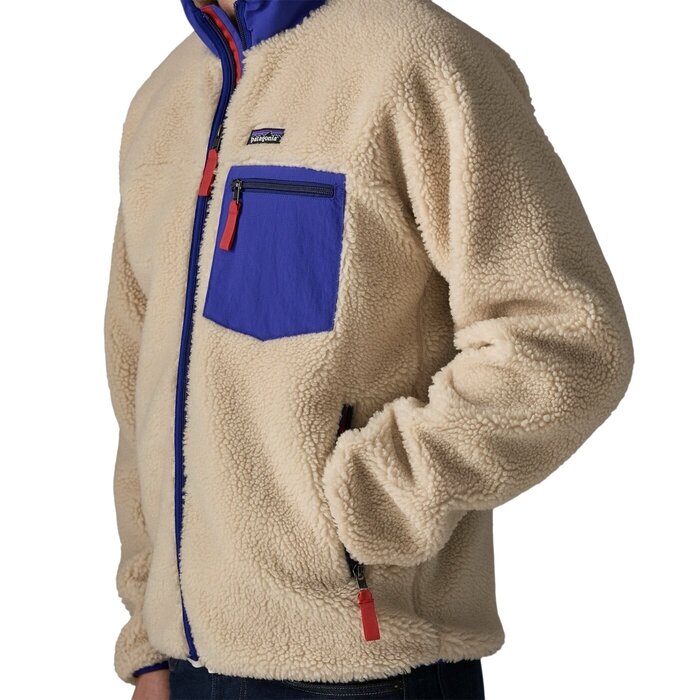 Patagonia M's Classic Retro X Jkt- Dark Natural/Cobalt Blue
