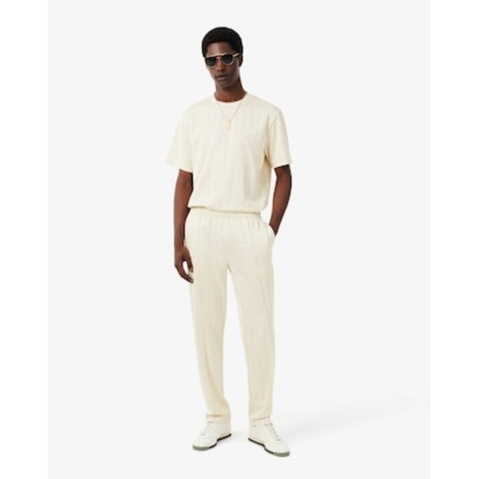 Lacoste T-shirt Jacquard Monogramme - Beige 8LX