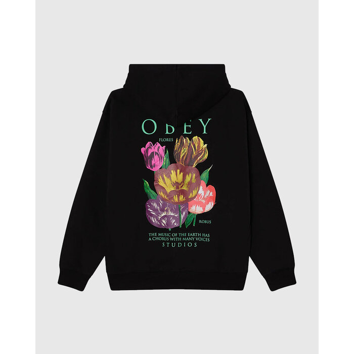 Obey Flores Robus Hood - Black