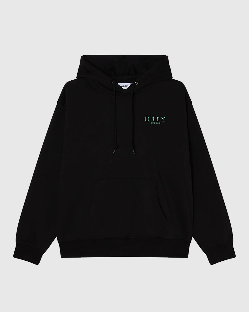 Obey Flores Robus Hood - Black