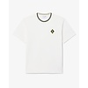 T-Shirt Fabriqué en France Rayures Badge - Blanc