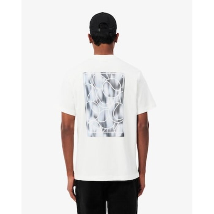 Lacoste T-shirt Jersey Imprimé Tennis Graphique - Blanc