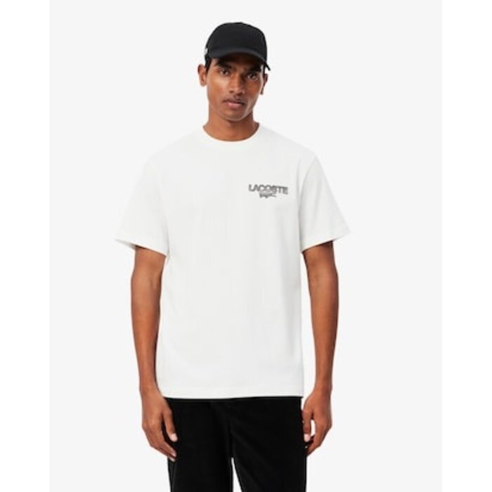 Lacoste T-shirt Jersey Imprimé Tennis Graphique - Blanc