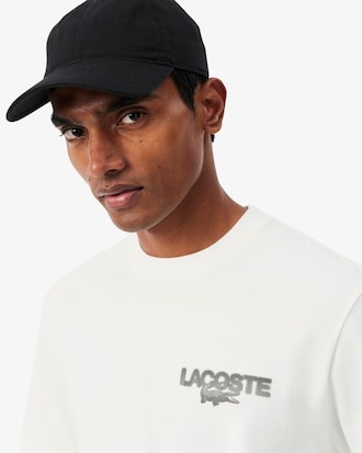 Lacoste T-shirt Jersey Imprimé Tennis Graphique - Blanc
